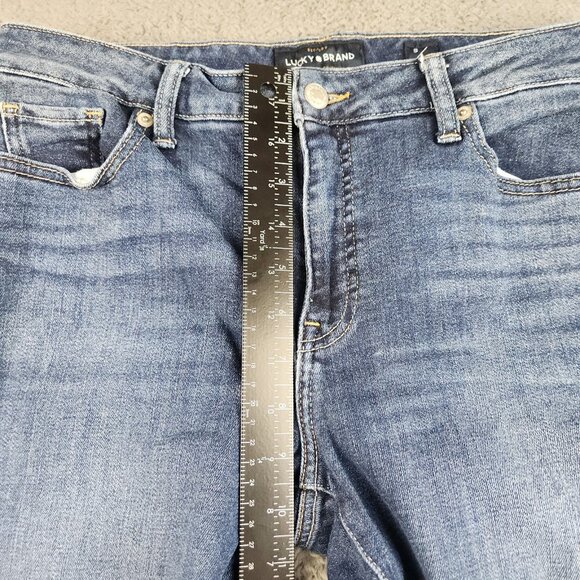 Lucky Brand Hayden Jeans Womens 8/29 Blue Slimming Skinny Fit Crop Raw Hem Denim - Picture 5 of 11